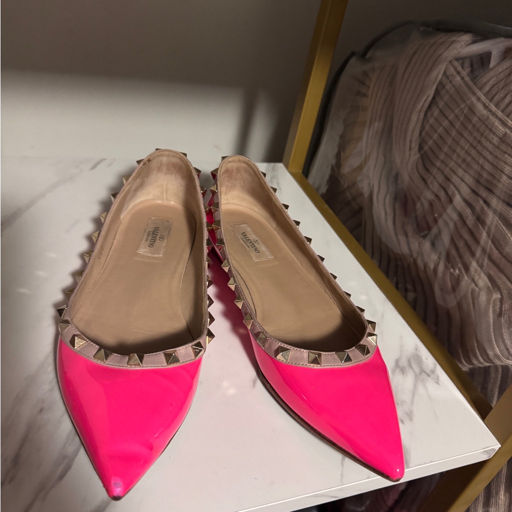 Valentino Pink Rockstud Flats